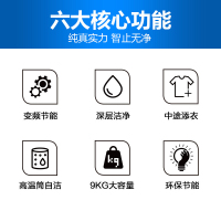haier/海尔 9公斤金色大容量家用变频静音全自动滚筒洗衣机 G90818BG