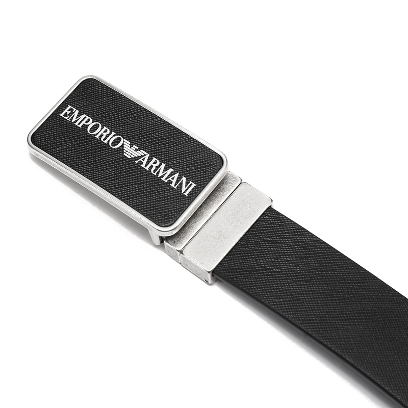 阿玛尼emporioarmani男士徽标印花复古做旧搭扣可裁剪双面皮带腰带y4s