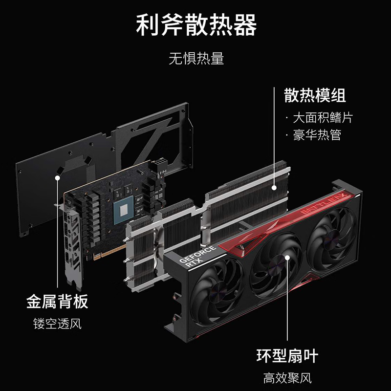 七彩虹RTX 5060Ti 8G战斧豪华版电脑游戏电竞直播AI设计DLSS4网游3A视频剪辑 RTX 5060 Ti 战斧三风扇 不支持无理由退货高清大图