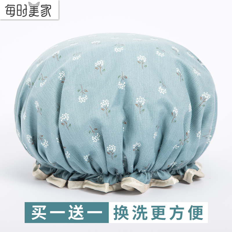 浴帽防水成人女款淋浴长发洗澡洗头帽沐浴头套厨房做饭防油烟帽子 三维工匠 08#粉色蒲公英高清大图