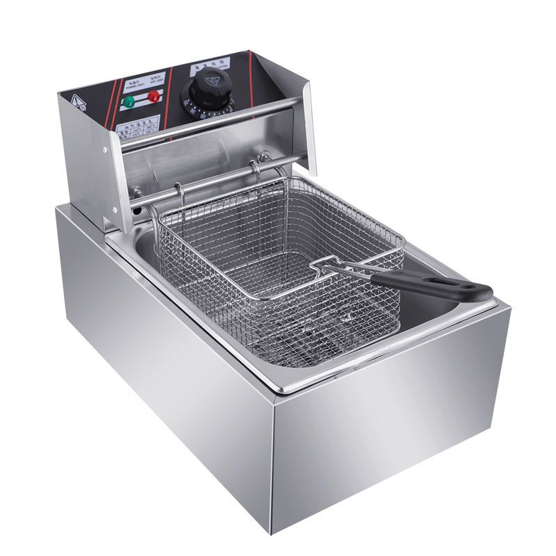 电炸炉电炸锅油炸锅商用电炸炉油条炸鸡炸串炸薯条薯塔单缸p6大单缸双