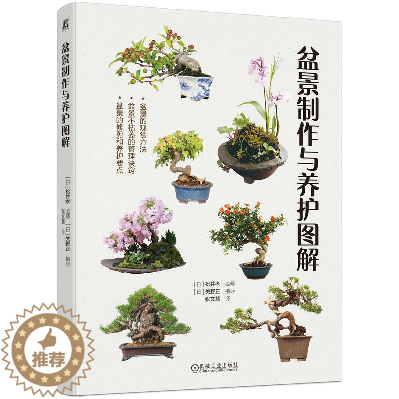 [醉染正版]盆景制作与养护图解 松井孝编 盆景造型书籍盆景制作造型阳台花艺养花大全家庭种植 花卉书庭院阳台绿植养护养殖书高清大图