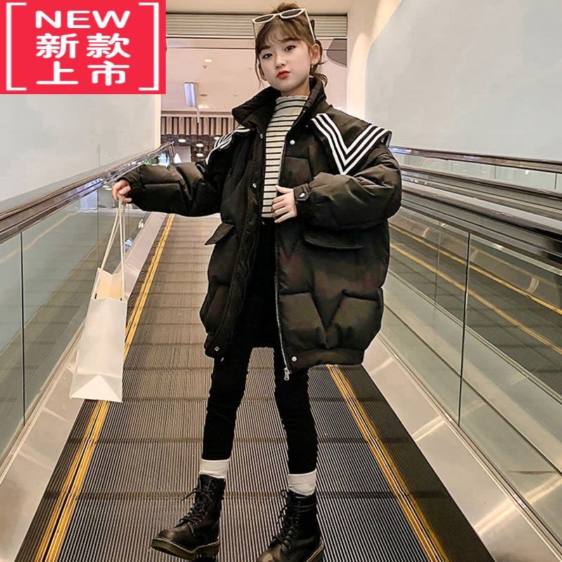 可莉允欧洲站女童棉服2022秋冬新款儿童棉袄洋气女孩外套棉衣中长款潮牌图片
