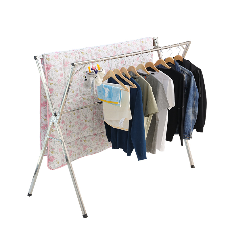 落地晾衣架折叠家用闪电客伸缩凉衣服晒被子室内室外阳台挂衣杆旗舰特