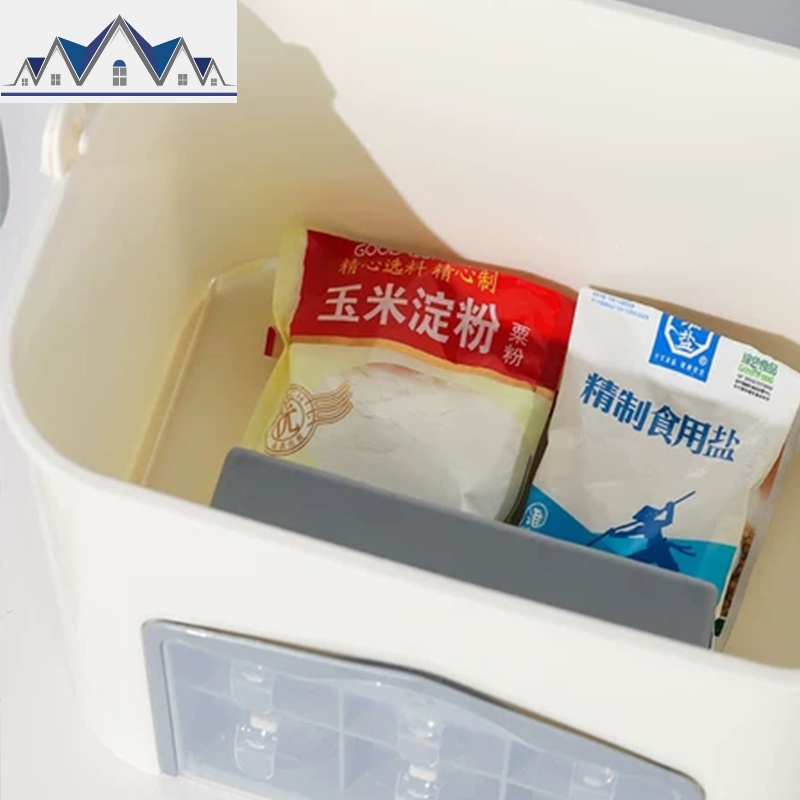 厨房用品家用大全放调料调味品收纳盒带盖多功能的架子置物架 三维工匠高清大图