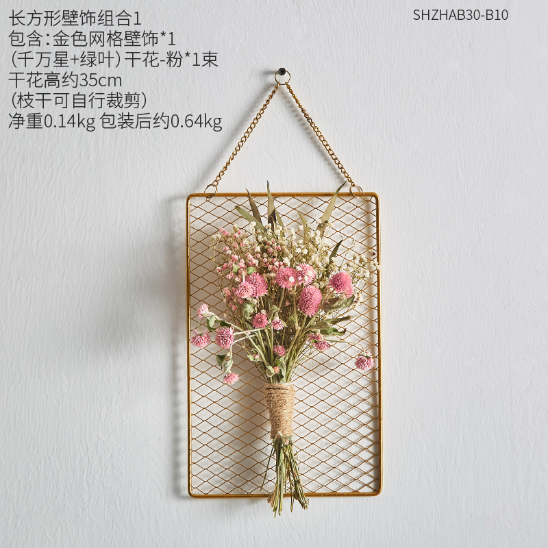 Ciaa花瓶 花艺北欧ins铁艺网格墙壁装饰创意干花插花花瓶墙面挂饰室内卧室壁挂铁艺壁饰组合10 价格图片品牌报价 苏宁易购意韵光年家装建材专营店