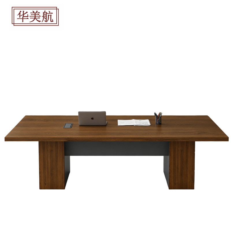 华美航 会议桌 2400*1100*750mm 张高清大图