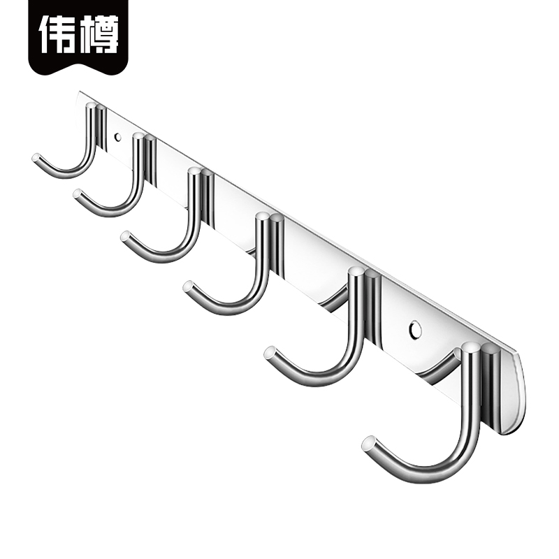 伟樽不锈钢挂钩6钩45*3*4.8cm个高清大图
