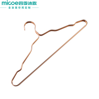 四季沐歌(MICOE)铝合金晾衣架 金属晒衣架防滑衣撑防风衣服架子挂衣架 香槟金(2个装)