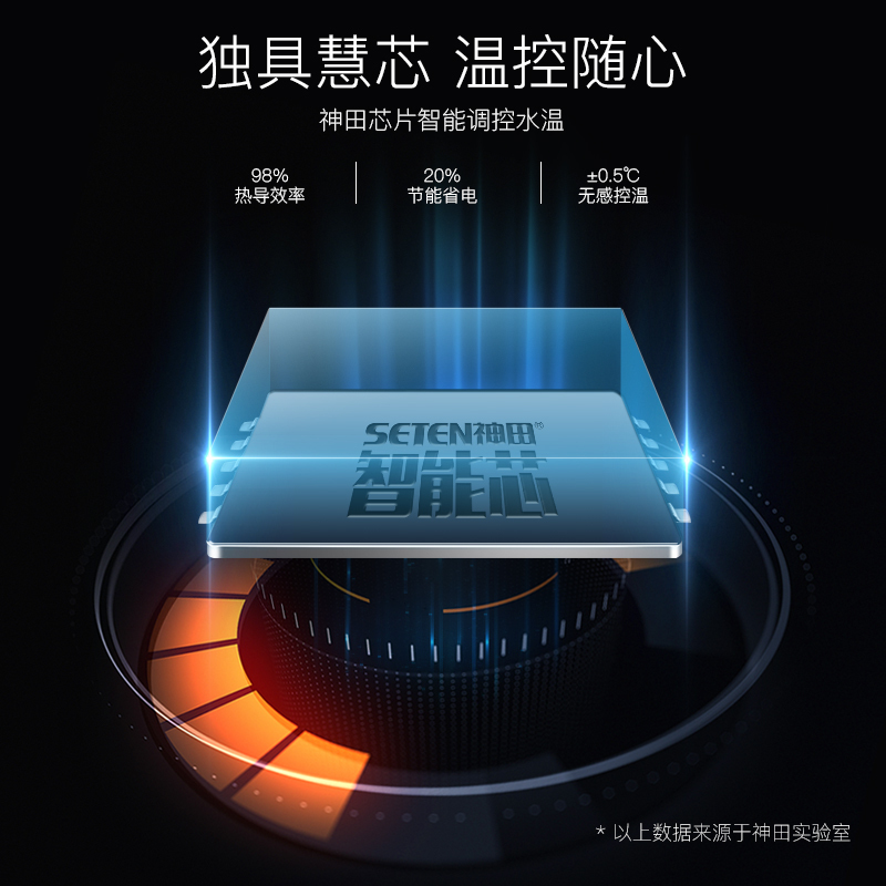 神田(SETEN)DSZF-A9 速热式电热水器 家用速热恒温 沐浴洗澡 微电脑式触控式 即热式热水器5500W红色