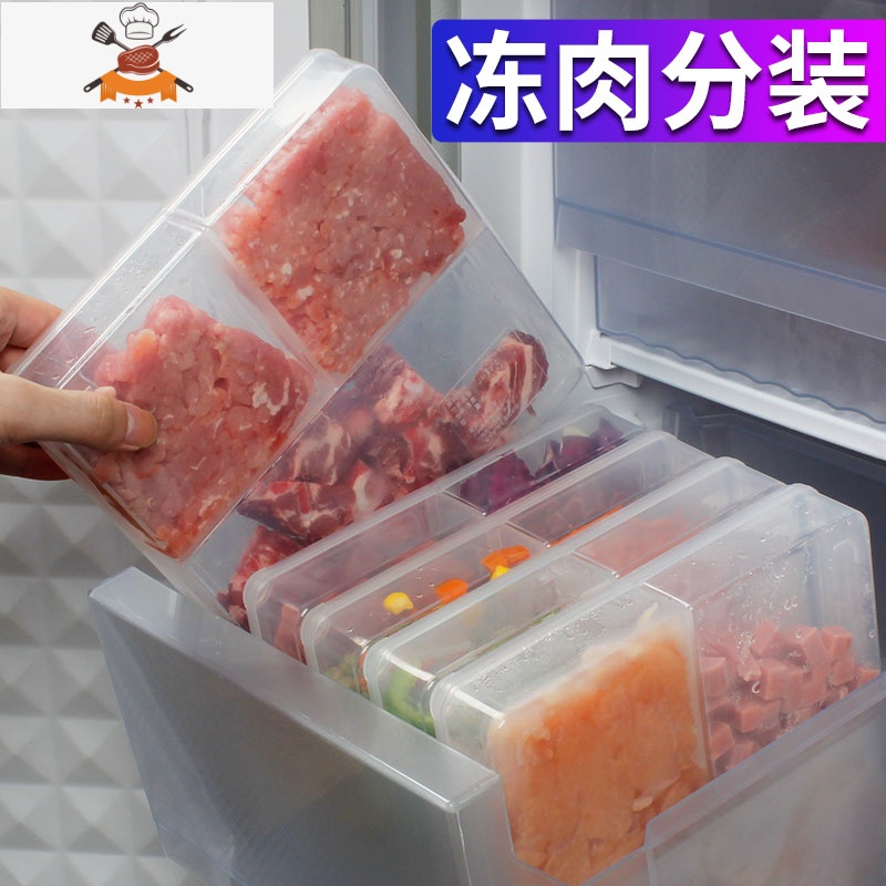 敬平备餐盒冰箱冷冻肉收纳盒分格盒子食品级冷冻室专用肉类备菜保鲜盒高清大图