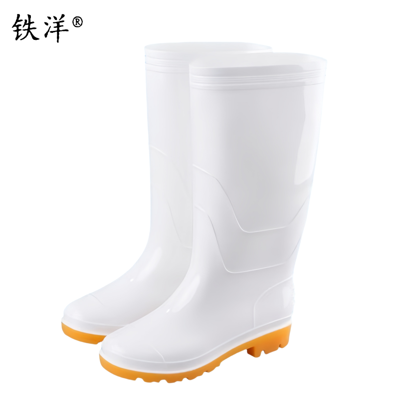 铁洋 白色高筒防水雨靴 TY-YX007 双高清大图