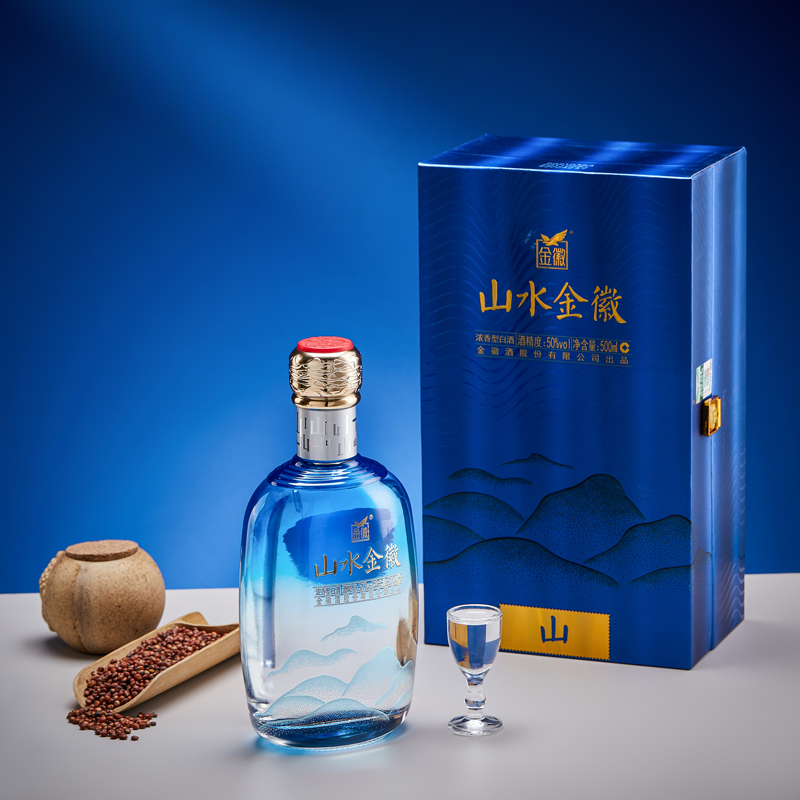 金徽酒山水金徽-山 50度500ML*1瓶礼盒装浓香型纯粮食白酒高清大图