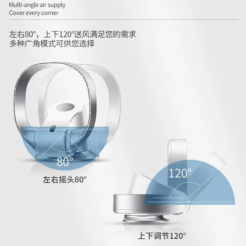 SK 无叶风扇电风扇折叠式台壁风扇 SKJ-CR310-银白-290*357mm高清大图