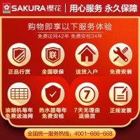 樱花(SAKURA)16升燃气热水器JSQ30-M011 LED大屏触控 支持0.5℃恒温 水气双调抗风防冻 天然气