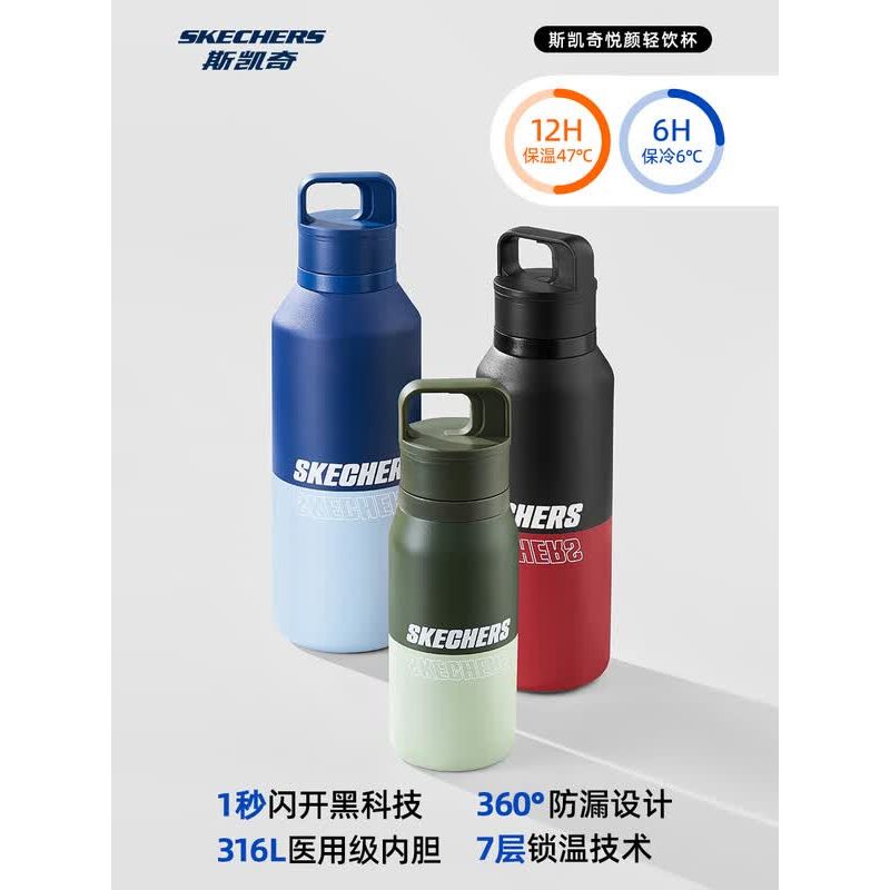斯凯奇SPORTY · 运动系列轻屿闪开杯 780mL- 湛蓝远峰高清大图