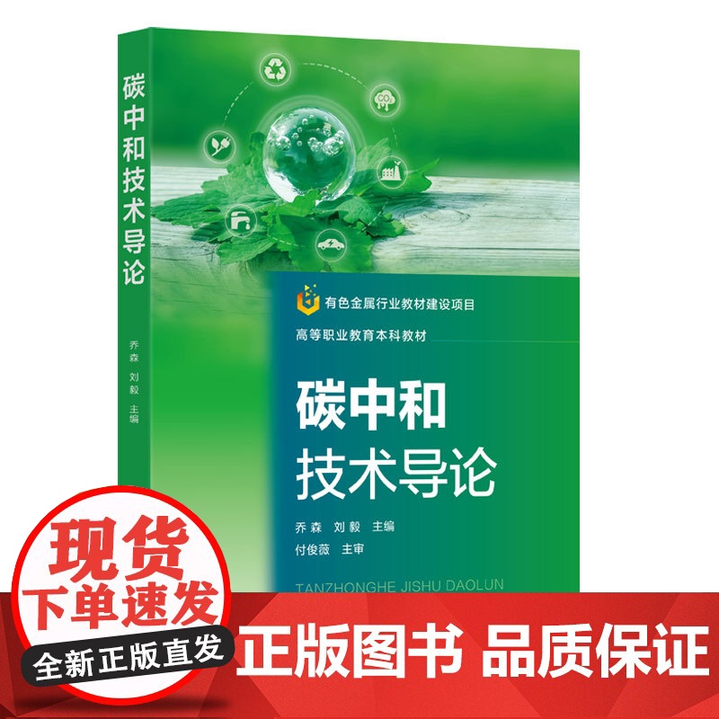 碳中和技术导论 乔森 碳中和总论能源领域减碳技术以及典型行业碳中和技术 企业实践分析指南 化工钢铁行业中碳中和技术应用实高清大图
