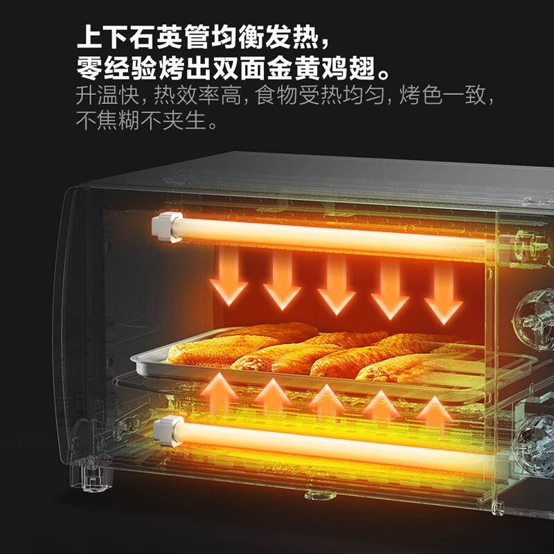 美的(Midea)PT1012 双层电烤烧烤烘培箱10升迷你家用多功能蛋糕鸡翅定时调温高清大图