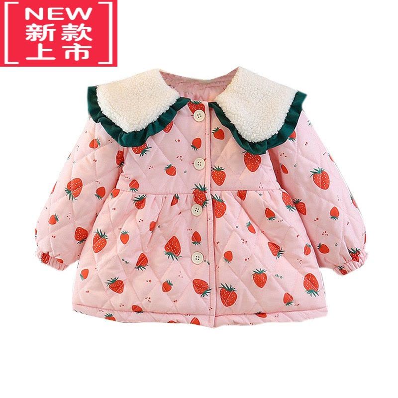 可莉允一两岁女宝宝加绒加厚外套秋冬款童装1婴儿冬天上衣3夹棉女童棉衣棉服图片