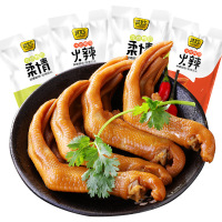 香辣味 10包+清香味4包 龙岩泡鸭爪鸭掌熟食福建特产卤味鸭脚小零食小吃休闲食品批发辣味