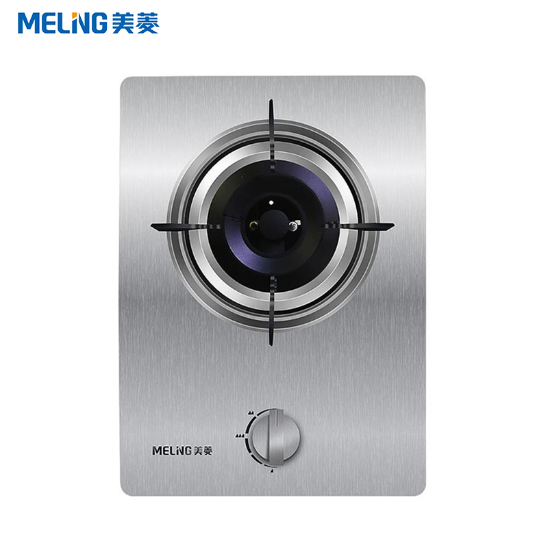 美菱(MeiLing)不锈钢面板燃气灶 单灶具 煤气灶台嵌两用 天然气 JZT-MZ-DC4005 浅灰色