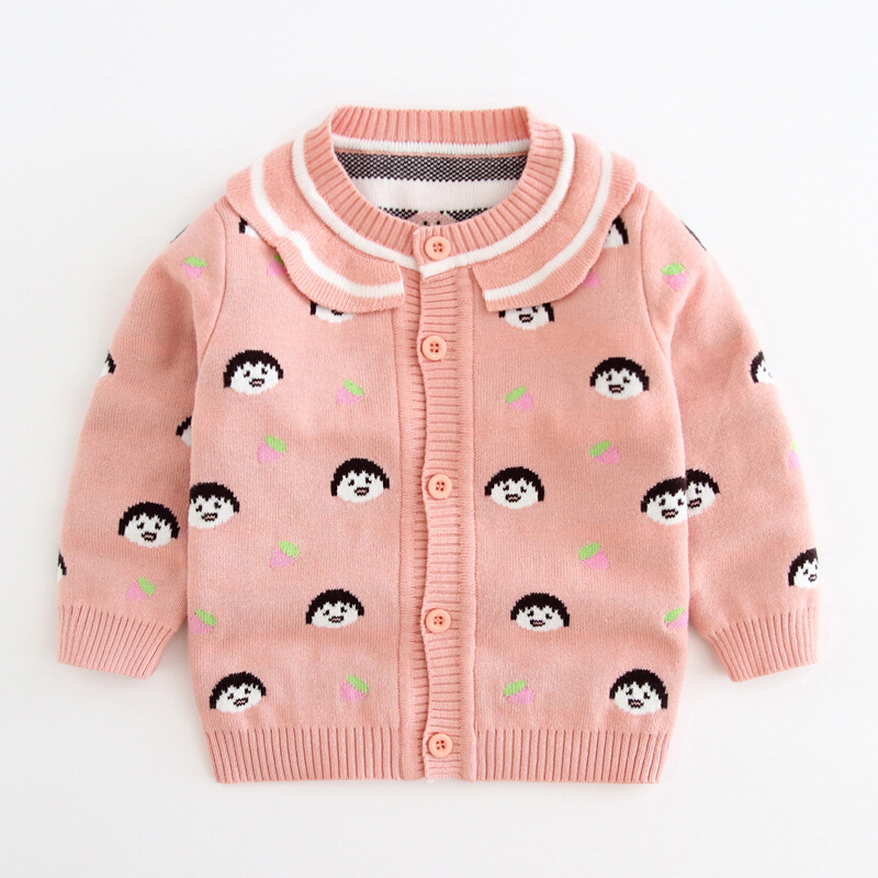 迪鲁奥(diluao)双层加厚儿童毛衣婴幼儿秋冬单件上衣0-3岁女宝宝保暖