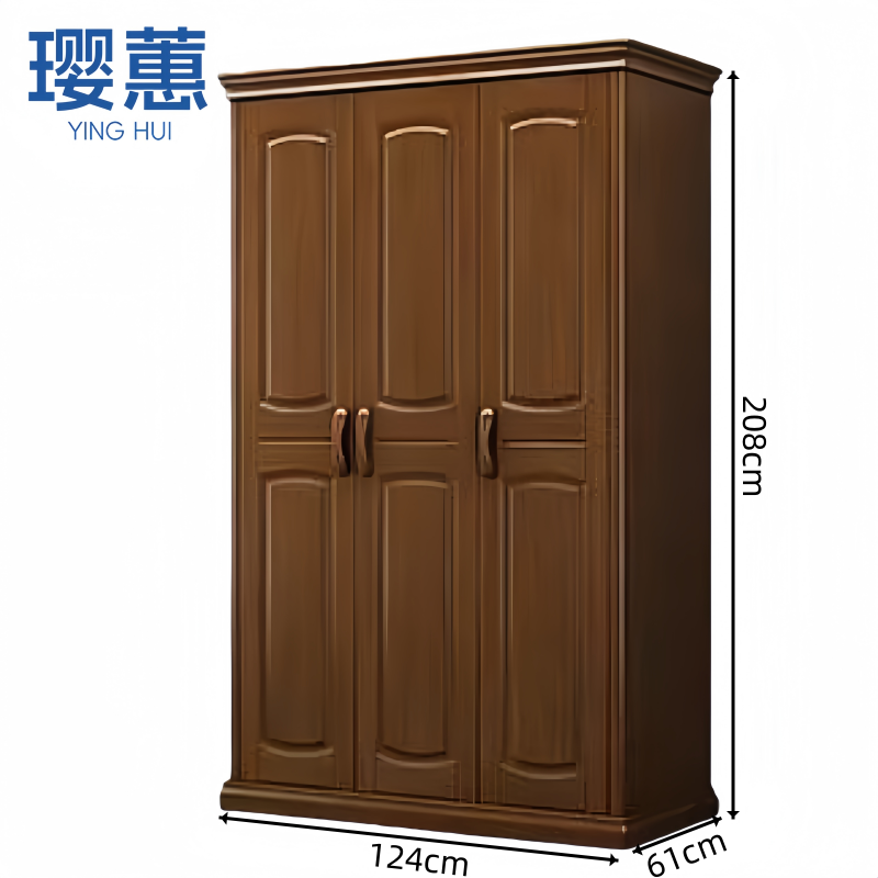 璎蕙实木衣柜 三门 个高清大图