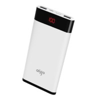爱国者(aigo)20000毫安 充电宝W200苹果/安卓双输入移动电源 LED数显适用于苹果/三星/小米充电宝白色