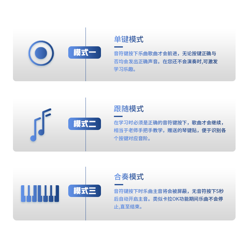 莫森(MOSEN)BD-661P炫酷黑 61键多功能电子琴 初学者成年儿童入门琴 幼师教学家用便携式 支持pad