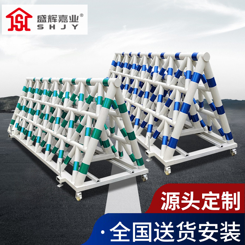 盛辉嘉业移动拒马护栏带刺 电动伸缩路障防撞栏防护挡车安全隔离栏定制 3米起拍高清大图
