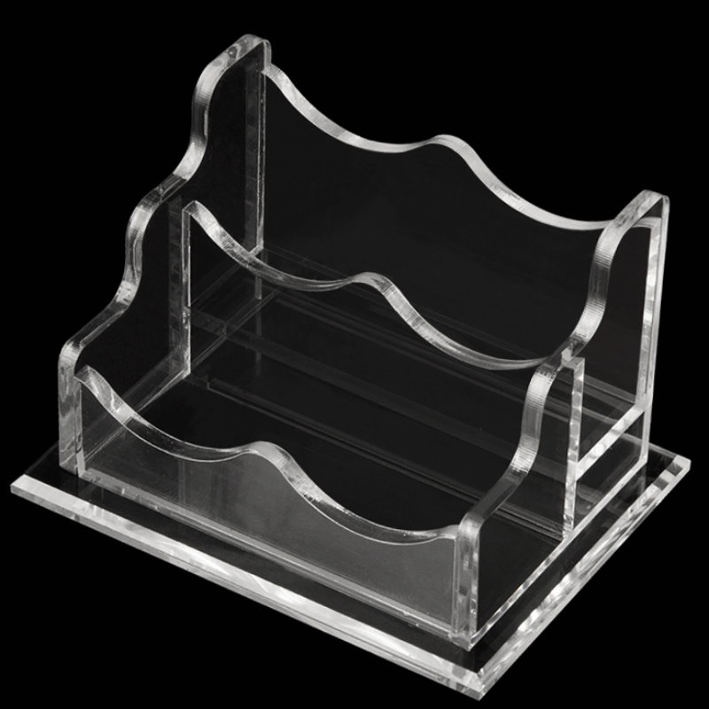 盆景 加厚pmma亚克力双层名片夹12*9.2*8.5cm