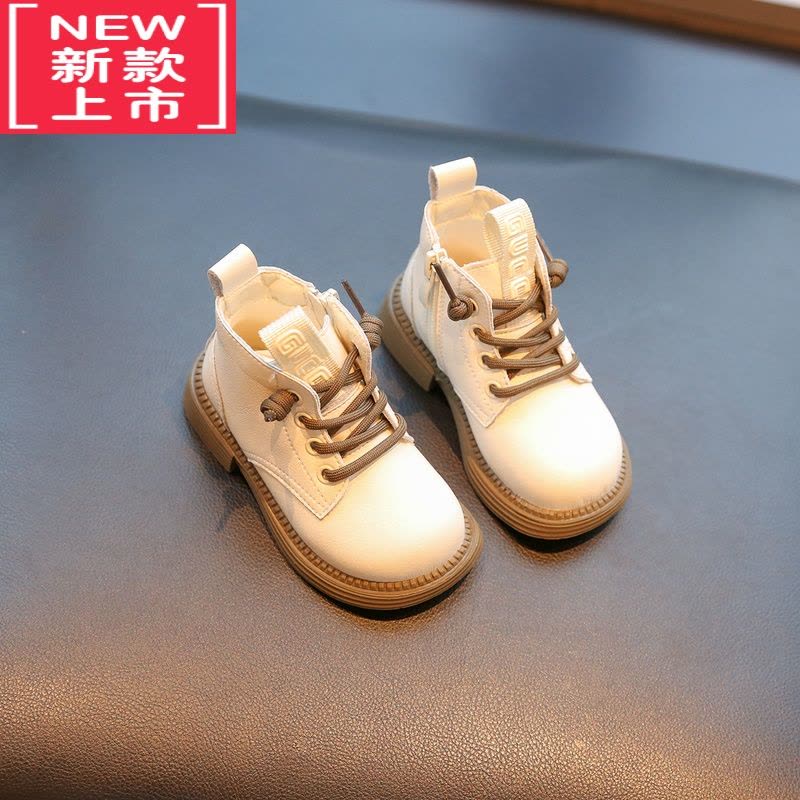 可莉允儿童靴子男童皮靴2022秋冬季加绒小童鞋子马丁靴软底洋气女童短靴图片