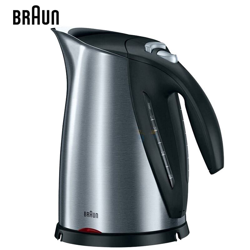 博朗(BRAUN)电热水壶 304不锈钢 金属壶身烧水壶WK600 1.7L电水壶 单个装