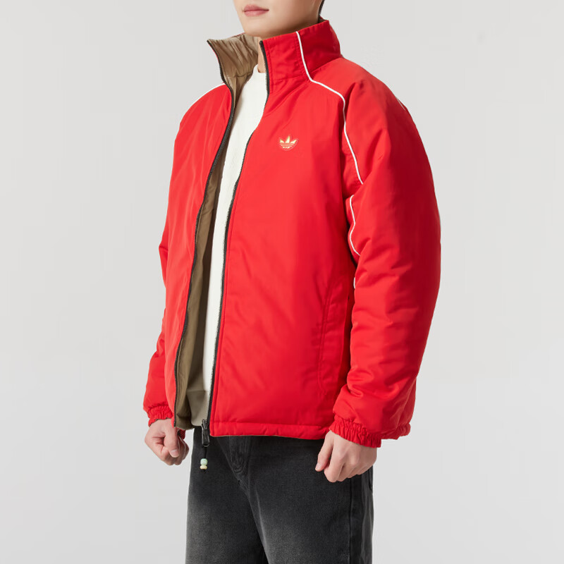 阿迪达斯 (adidas)男装棉服新款运动时尚潮流休闲保暖棉衣外套JY8303 ZP KA0822/红色 L