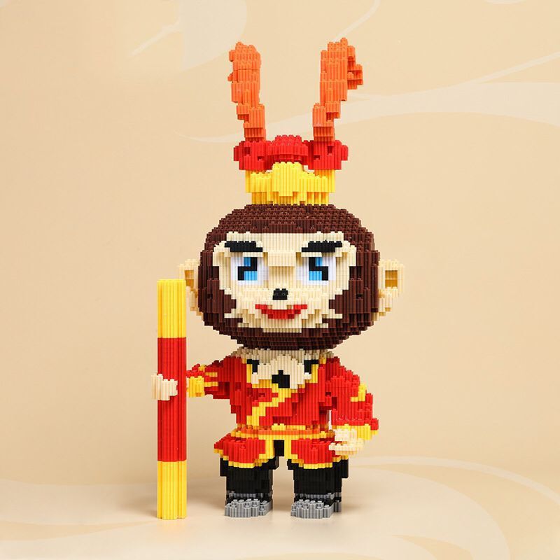 钻石颗粒立体拼装积木男女孩兼容乐高智力动脑成人益智玩具孙悟空小