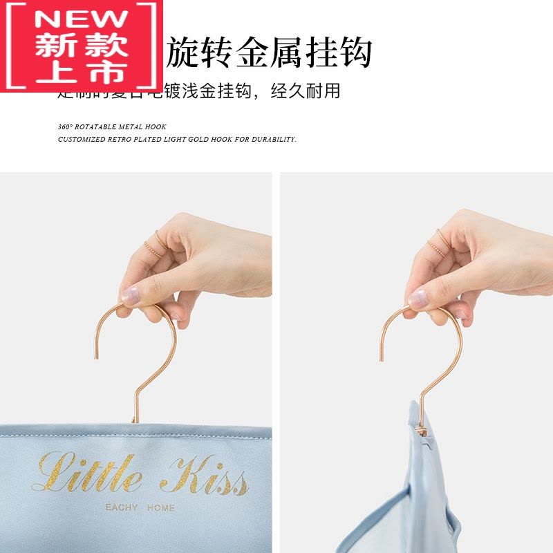 可莉允内衣收纳袋挂袋双面墙挂式家用悬挂衣柜内裤袜子文胸布艺袋子器图片