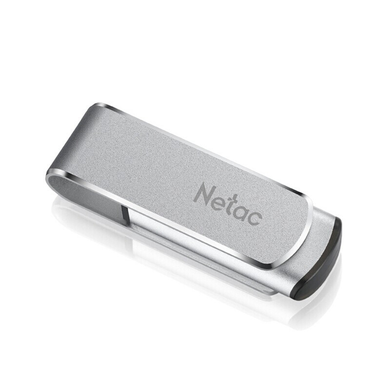 朗科(Netac)U388 USB3.0金属U盘128GB 银色 便携防丢 移动固态硬盘般传输体验