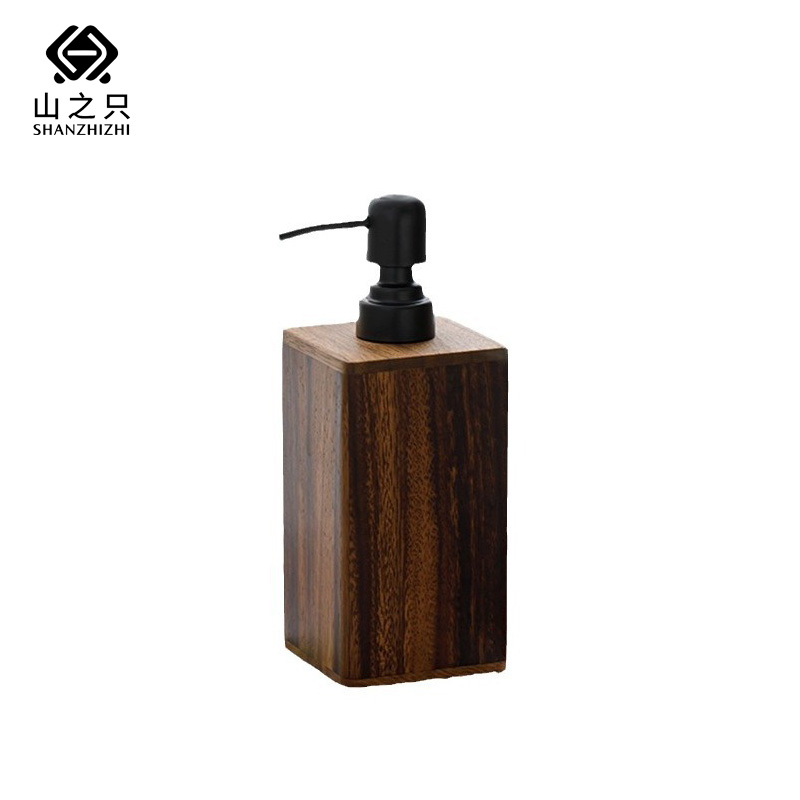 山之只 方形胡桃木分装瓶空瓶 400ml 个