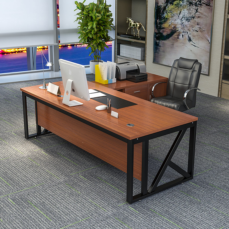 寻木匠现代简约总裁办公桌时尚经理主管桌单人老板桌