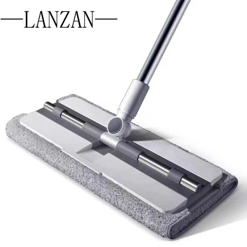 LANZAN 夹布式平板拖把 P8(1杆2布)