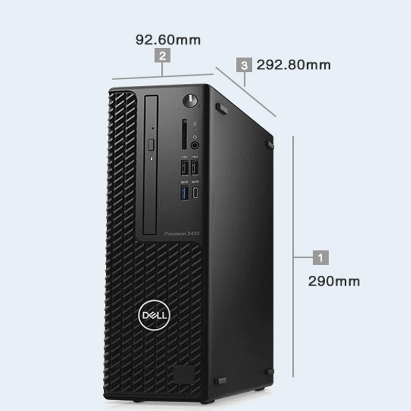 戴尔(DELL)T3440图形工作站台式机设计师电脑主机 i3-10100 16G内存/256G固+2T/p400显卡