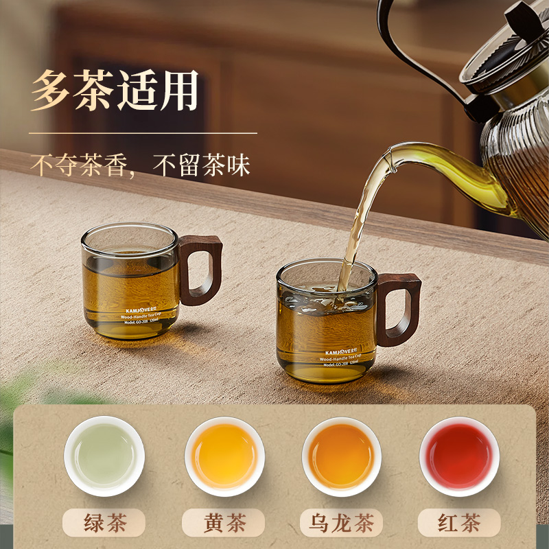 金灶GO-208玻璃茶杯家用2025新款耐高温水杯喝茶专用品茗杯单杯高清大图