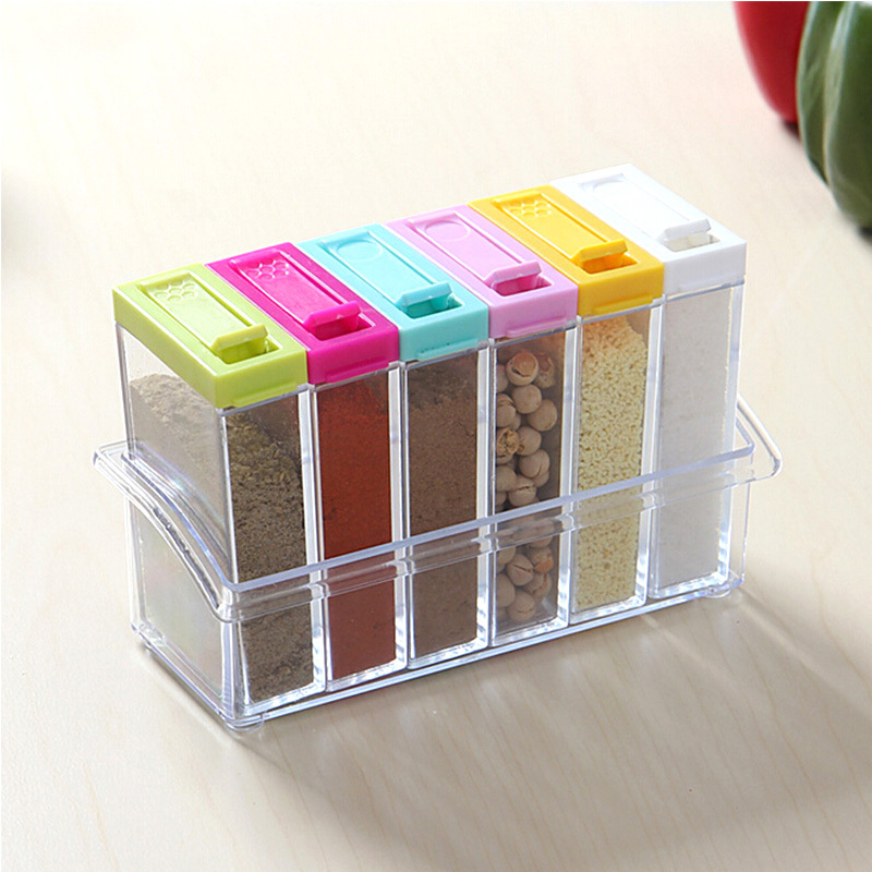 调料盒多功能厨房用品调料盒子调料瓶透明收纳盒调味料套装调料罐6
