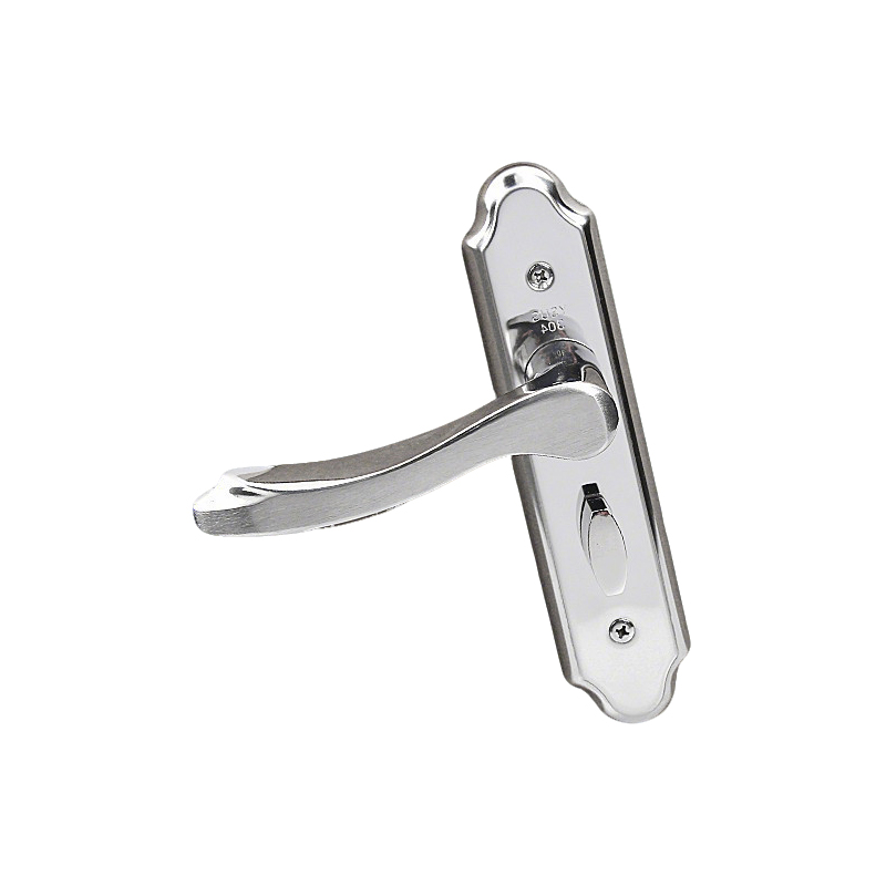 围达 不锈钢门锁(无锁体) 孔距125mm锁舌45mm 把高清大图