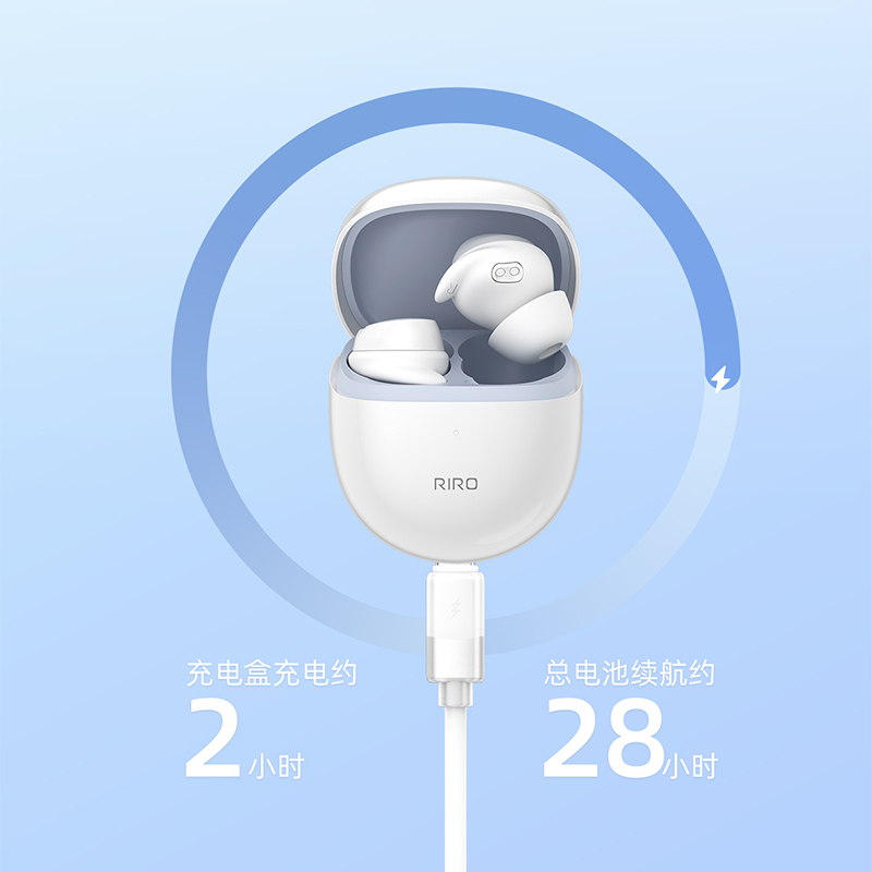 RIRO TWS L17 零感睡眠豆丨侧躺不硌耳】TWS真无线蓝牙睡眠耳机入耳式睡觉专用侧睡躺舒适不压耳降噪高音质 冰白高清大图