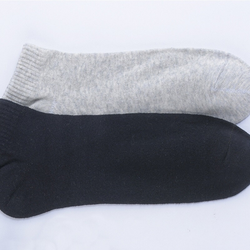 恒源祥 休闲男船袜 单双装- HYX026WZ 24-26cm 黑色