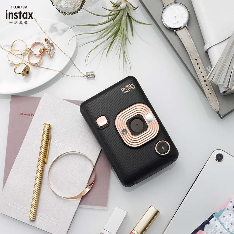 [数模来袭]富士(FUJIFILM)instax mini LiPlay典雅黑 立拍立得胶片相机 套餐二(含20张相纸)