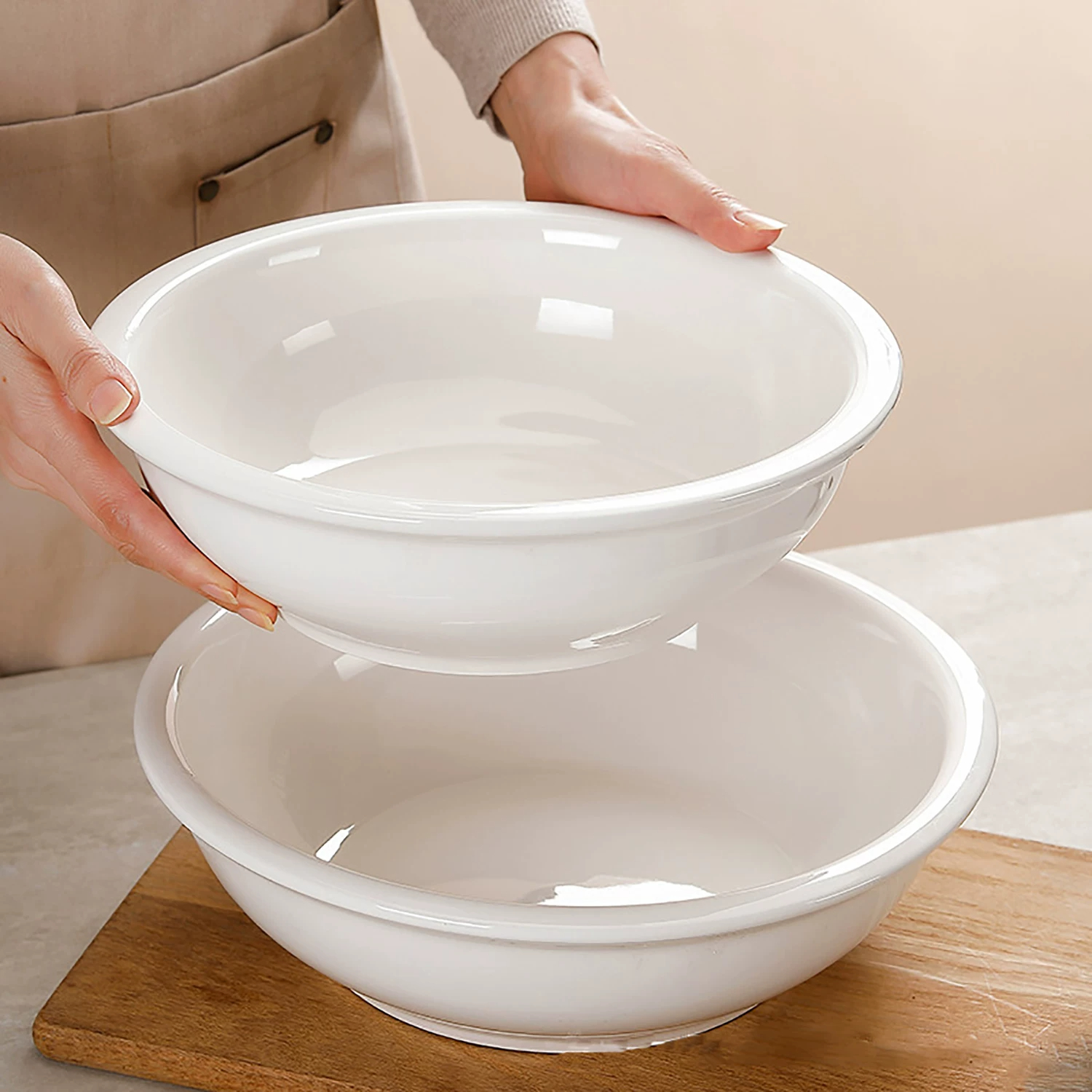 企采严选 大白瓷碗 直径30cm (计价单位:个)高清大图