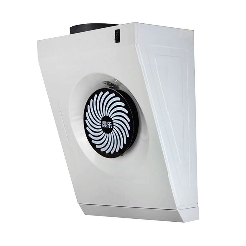 迷你排气扇小油烟机厨房排气扇6寸静音换气扇大抽力油烟机白色站立式