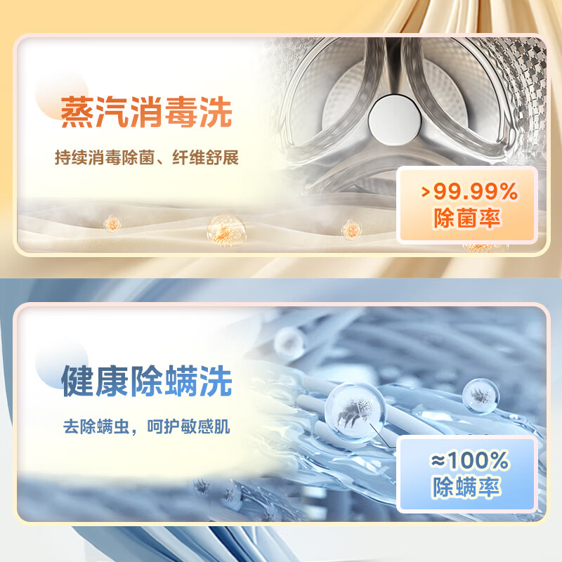 小天鹅(LittleSwan)滚筒洗衣机全自动家用 带烘干洗烘一体 10KG大容量 超薄 TD10V28T高清大图